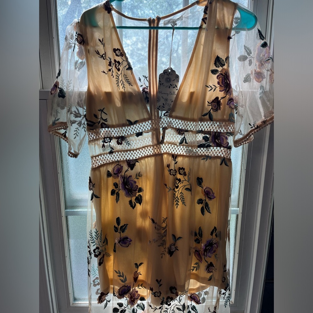 Floral mesh dress